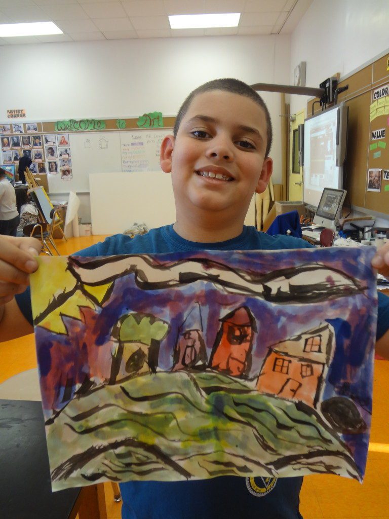 3rd Grade toddler showing in painting art