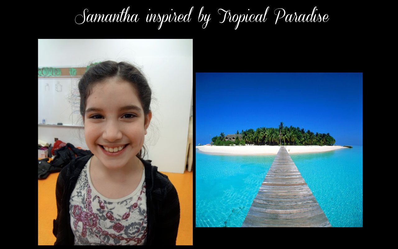 Samantha inspired by tropical paradise.