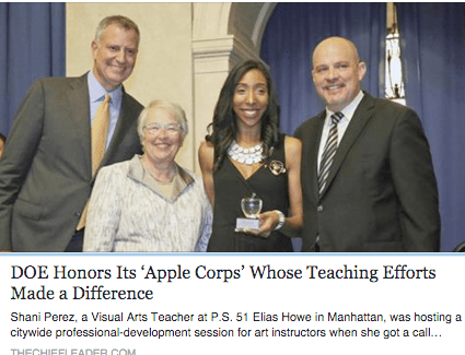 Doe honors apple corp whose teaching efforts.