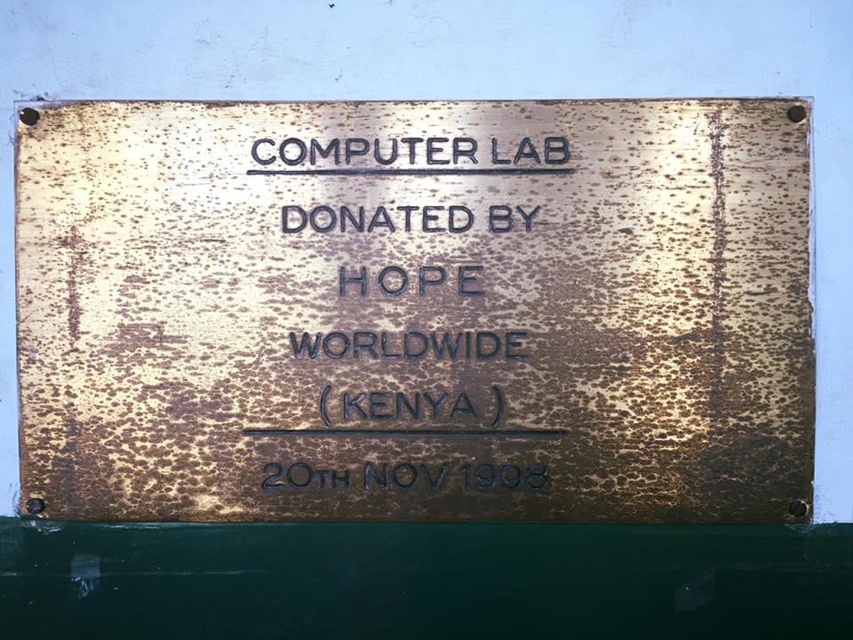 Computer lab donated by hope worldwide kenya.
