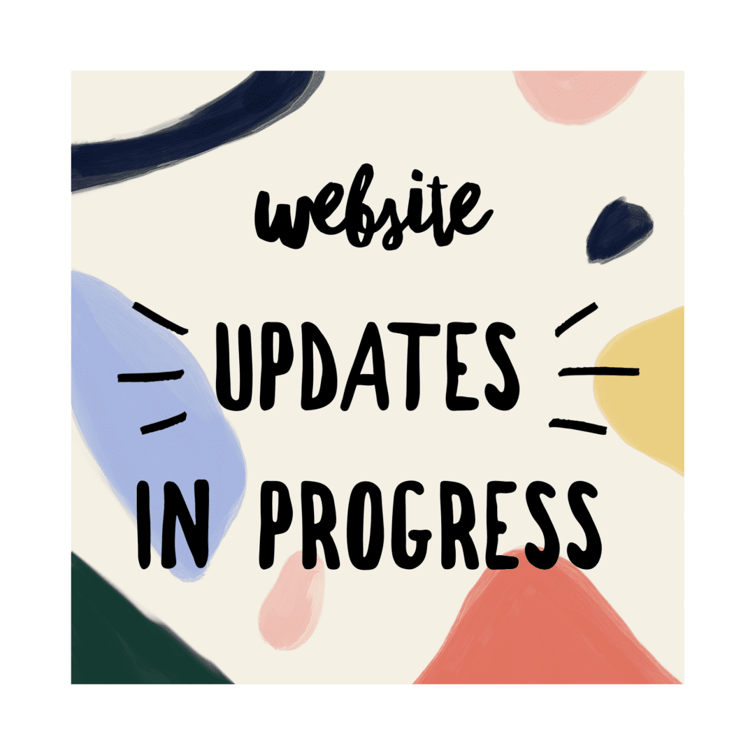 Website updates in progress flyer