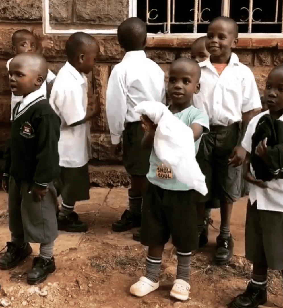 Group of kids in their school uniform
