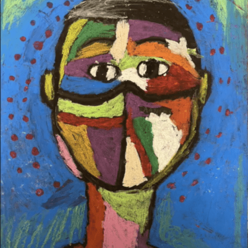 4th Grade Expressionist Self Portraits